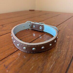 Heavy Duty Medium Brown Dog Collar Five Buckle Holes Unbranded NWOT
